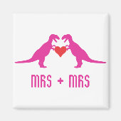 Mevrouw+Mrs. - Liefde is Liefde Dinosauriërs Magneet (Voorkant)