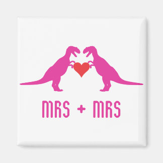 Mevrouw+Mrs. - Liefde is Liefde Dinosauriërs Magneet