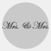 Mevrouw & Mrs. Ronde Sticker (Voorkant)