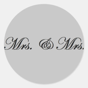 Mevrouw & Mrs. Ronde Sticker