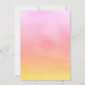 Mevrouw & Mrs Sandy Toes Wedding Invite sunset Kaart (Achterkant)