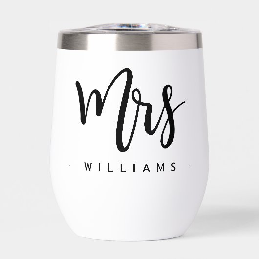 Mevrouw naam kalligrafie script bruiloft (Voorkant)