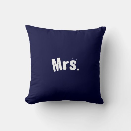 Mevrouw Navy Blue Accent Pillow Kussen (Voorkant)