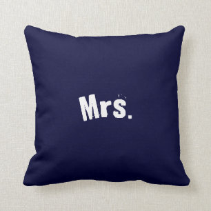 Mevrouw Navy Blue Accent Pillow Kussen