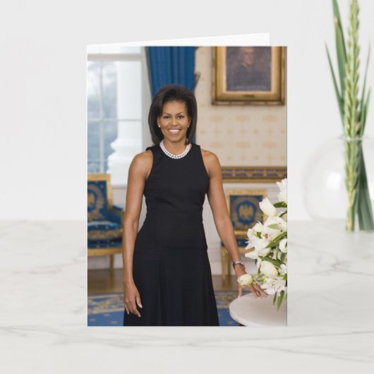 Mevrouw ObamaPortrait Kaart (Voorkant)