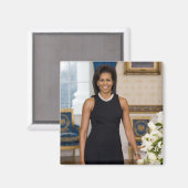 Mevrouw ObamaPortrait Magneet (Voorkant / Achterkant)