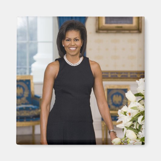 Mevrouw ObamaPortrait Magneet (Voorkant)