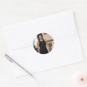 Mevrouw ObamaPortrait Ronde Sticker (Envelop)