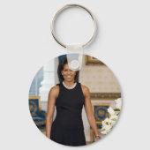 Mevrouw ObamaPortrait Sleutelhanger (Voorkant)