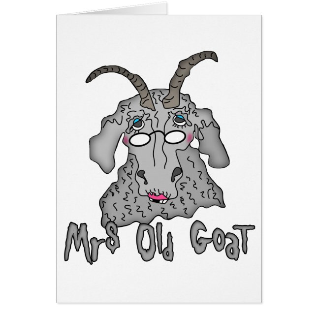 Mevrouw Old Goat Funny Cartoon (Voorkant)
