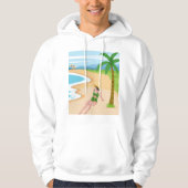 mevrouw op het strand hoodie (Voorkant)