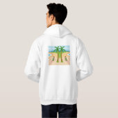 mevrouw op het strand hoodie (Achterkant volledig)