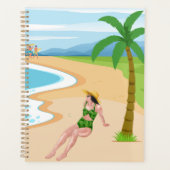 mevrouw op het strand planner (Voorkant)