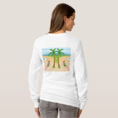 mevrouw op het strand t-shirt (Achterkant volledig)