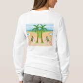mevrouw op het strand t-shirt (Achterkant)