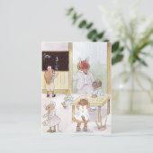 Mevrouw Owl's School Briefkaart (Staand voorkant)