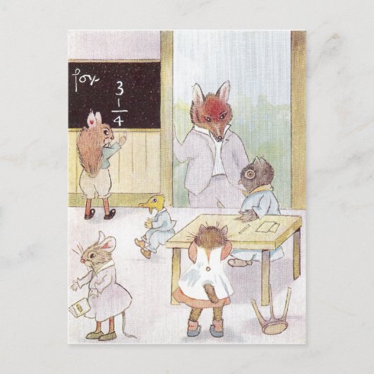 Mevrouw Owl's School Briefkaart (Voorkant)
