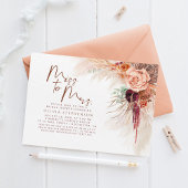 Mevrouw Pampas Grass Terracotta Vrijgezellenfeest Kaart