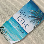 Mevrouw Pas getrouwd Bride Monogram Waterverf Seas Strandlaken