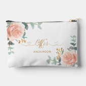 Mevrouw pasgetrouwd roos gouden bloemengroen etui (Achterkant)