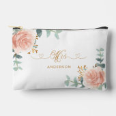 Mevrouw pasgetrouwd roos gouden bloemengroen etui (Voorkant)