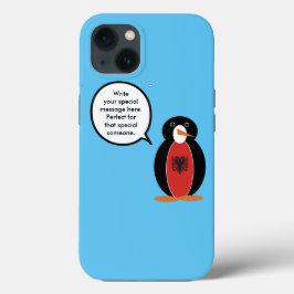 Mevrouw Penguin Albanese vlag praat Case-Mate iPhone Case