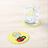 Mevrouw Penguin Albanese vlag praat Kartonnen Onderzetters (Insitu)