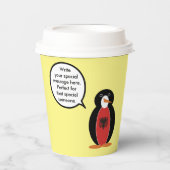 Mevrouw Penguin Albanese vlag praat Papieren Bekers (Voorkant)