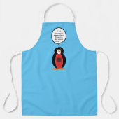 Mevrouw Penguin Albanese vlag praat Schort (Voorkant)