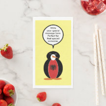 Mevrouw Penguin Albanese vlag praat