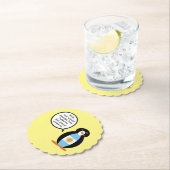 Mevrouw Penguin Argentijnse Vlag Praat Kartonnen Onderzetters (Insitu)