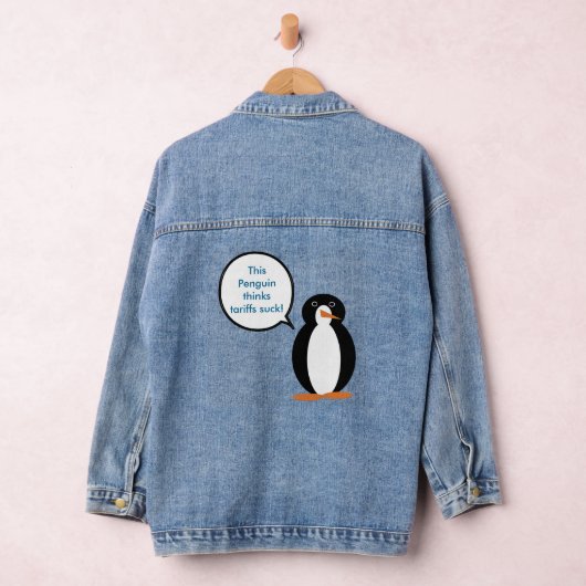 Mevrouw Penguin zegt dat de tarieven zuigen Denim Jacket (Hangar)