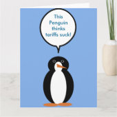 Mevrouw Penguin zegt dat de tarieven zuigen Kaart (Voorkant)