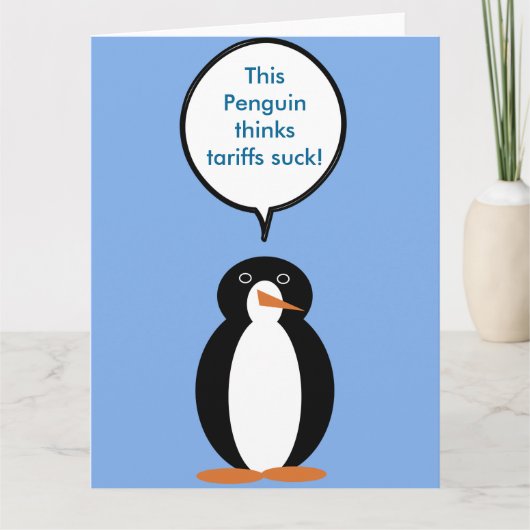 Mevrouw Penguin zegt dat de tarieven zuigen Kaart (Voorkant)