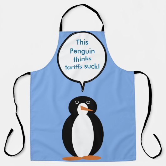 Mevrouw Penguin zegt dat de tarieven zuigen Schort (Voorkant)