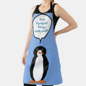 Mevrouw Penguin zegt dat de tarieven zuigen Schort (Insitu)