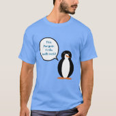 Mevrouw Penguin zegt dat de tarieven zuigen T-shirt (Voorkant)