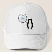 Mevrouw Penguin zegt dat de tarieven zuigen Trucker Pet (Voorkant)