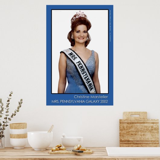 mevrouw Pennsylvania Galaxy 2002 - Blauw Poster (Keuken)