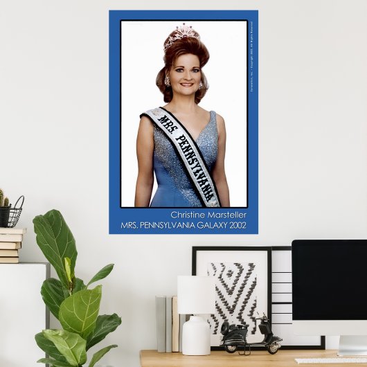 mevrouw Pennsylvania Galaxy 2002 - Blauw Poster (Thuiskantoor)