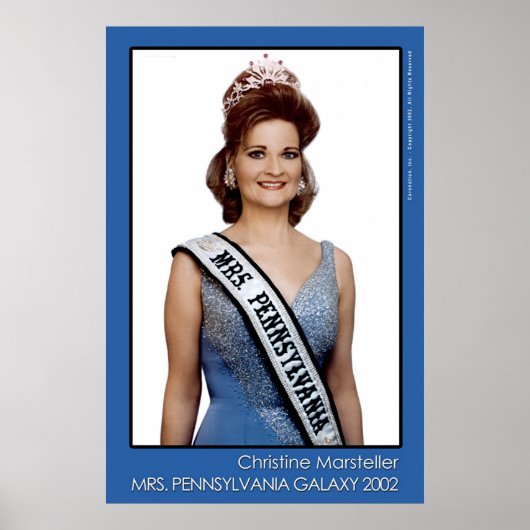 mevrouw Pennsylvania Galaxy 2002 - Blauw Poster (Voorkant)