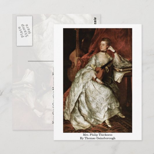 Mevrouw Philip Thdikte door Thomas Gainsborough Briefkaart (Voorkant / Achterkant)