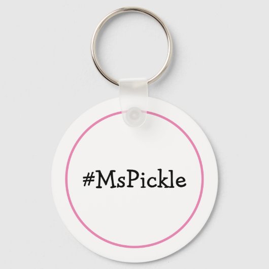 mevrouw Pickle Sleutelhanger (Achterkant)