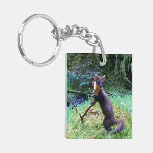 Mevrouw Pine Marten Sleutelhanger (Voorkant Links)