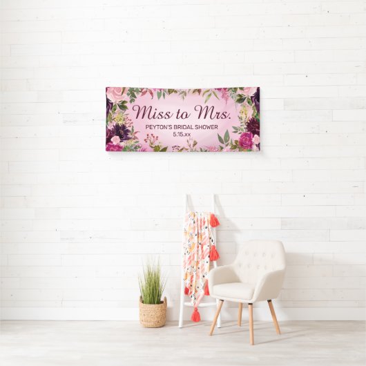 Mevrouw  Pink Paars Vrijgezellenfeest Ban Spandoek (Insitu)