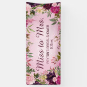 Mevrouw  Pink Paars Vrijgezellenfeest Ban Spandoek (Verticaal)