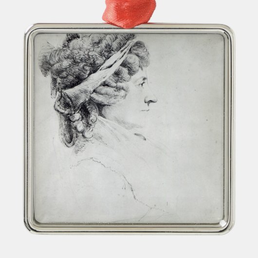 Mevrouw Piozzi Metalen Ornament (Voorkant)