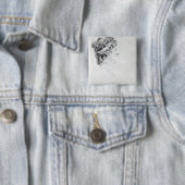 Mevrouw Piozzi Vierkante Button 5,1 Cm (In situ)