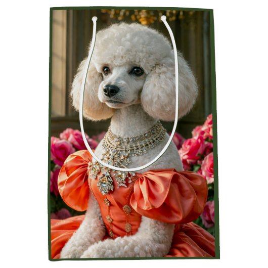 Mevrouw ,Poodle Medium Cadeauzakje (Voorkant)