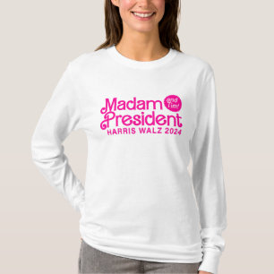 Mevrouw President 2024 Grappige Roze Vrouwelijke K T-shirt